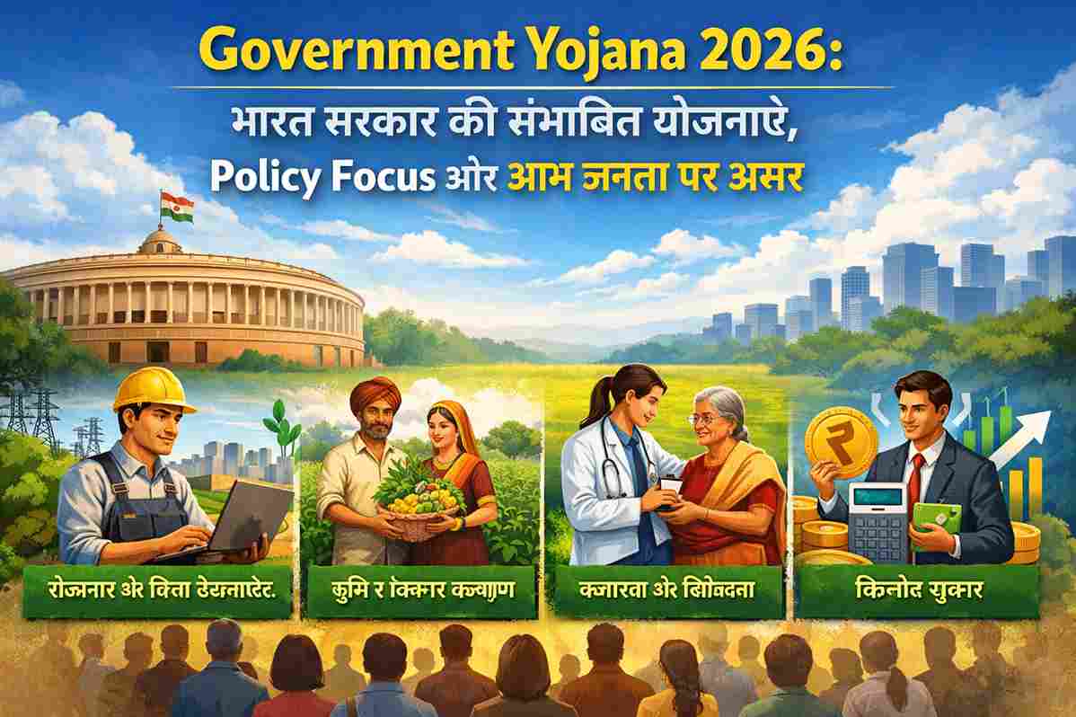Government Yojana 2026 – भारत सरकार की संभावित योजनाएँ, policy focus और आम जनता पर असर