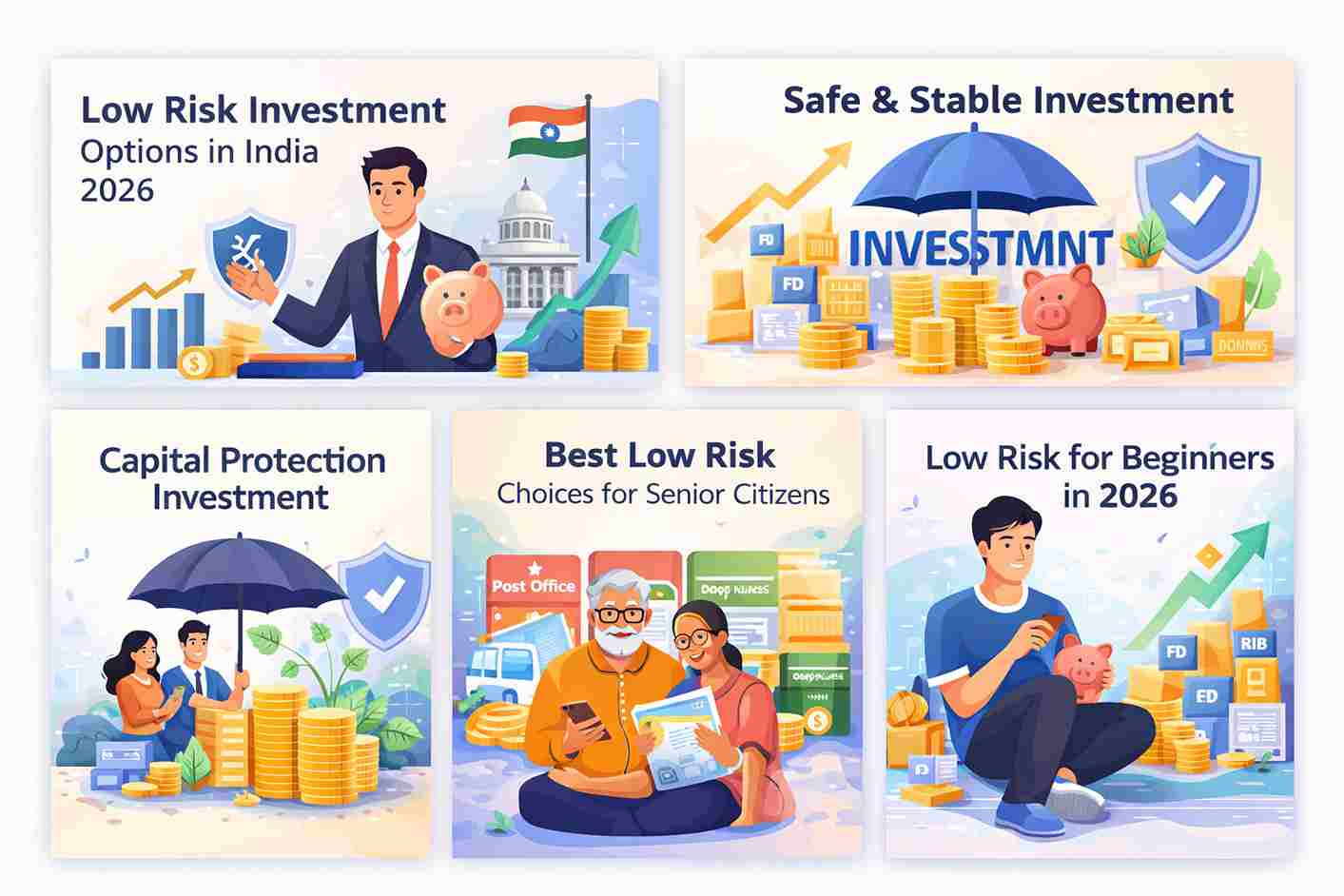 Low Risk Investment Options in India 2026 – safe and stable investment ideas for beginners