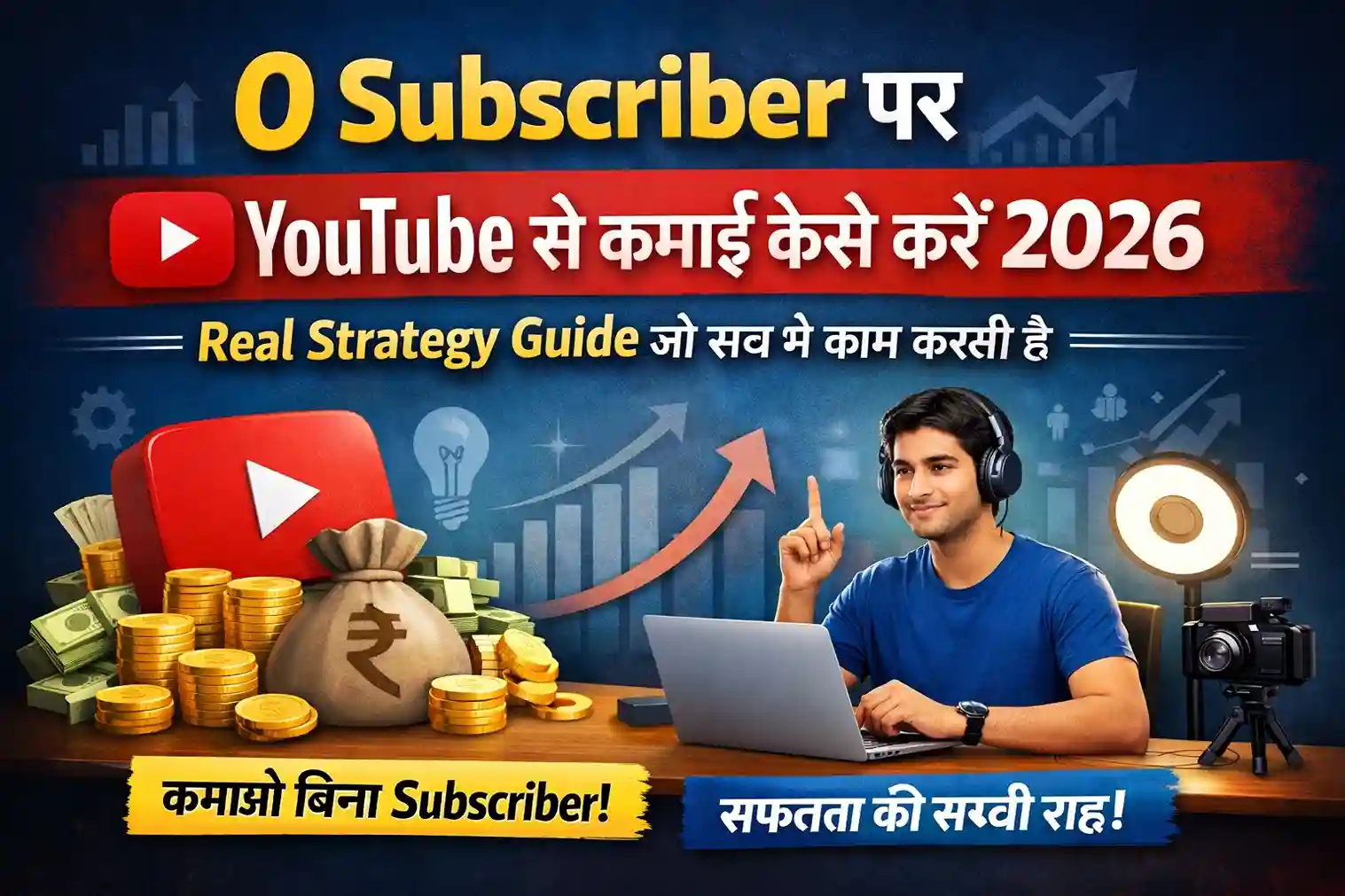 0 Subscriber पर YouTube से कमाई कैसे करें 2026 – Real Strategy Guide जो सच में काम करती है
