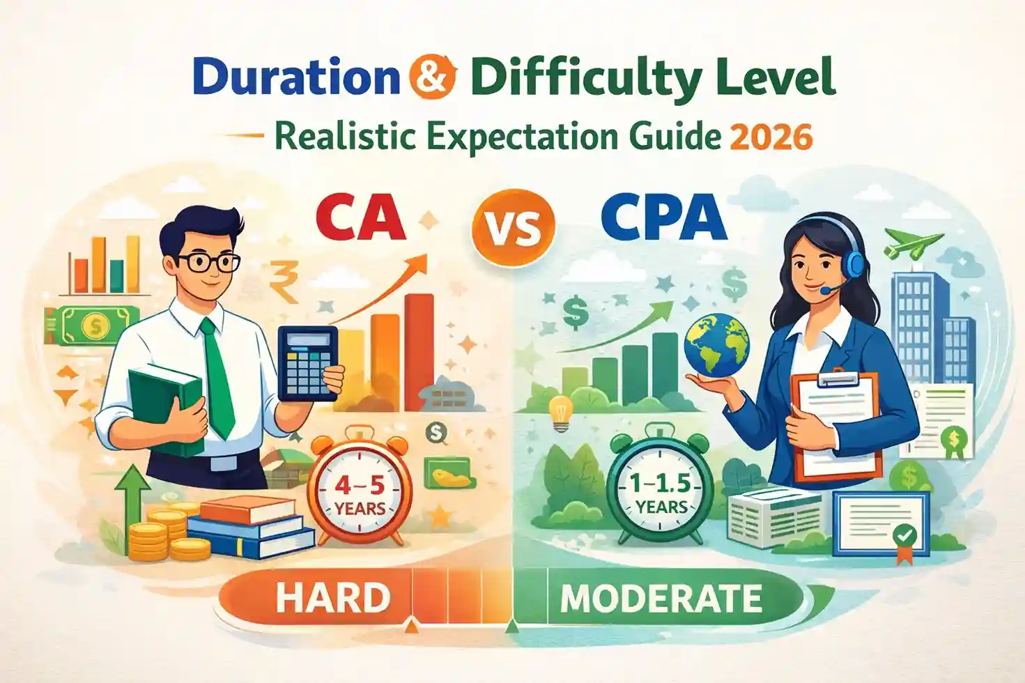 CA vs CPA Duration & Difficulty Level Realistic Expectation Guide 2026